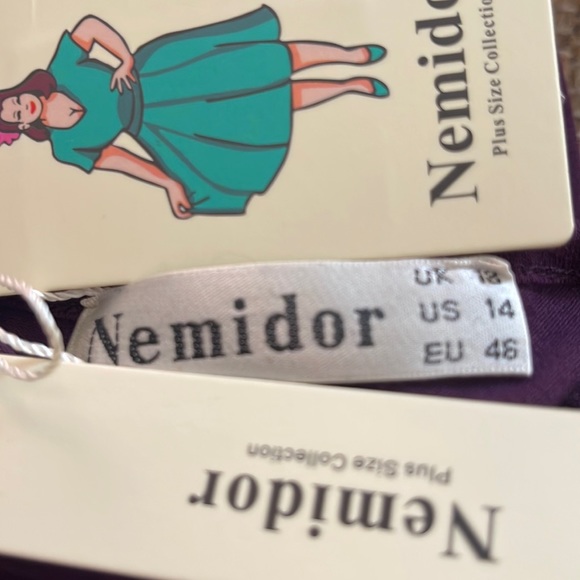 Nemidor Wrap Swing Dress size 14 - Picture 7 of 10